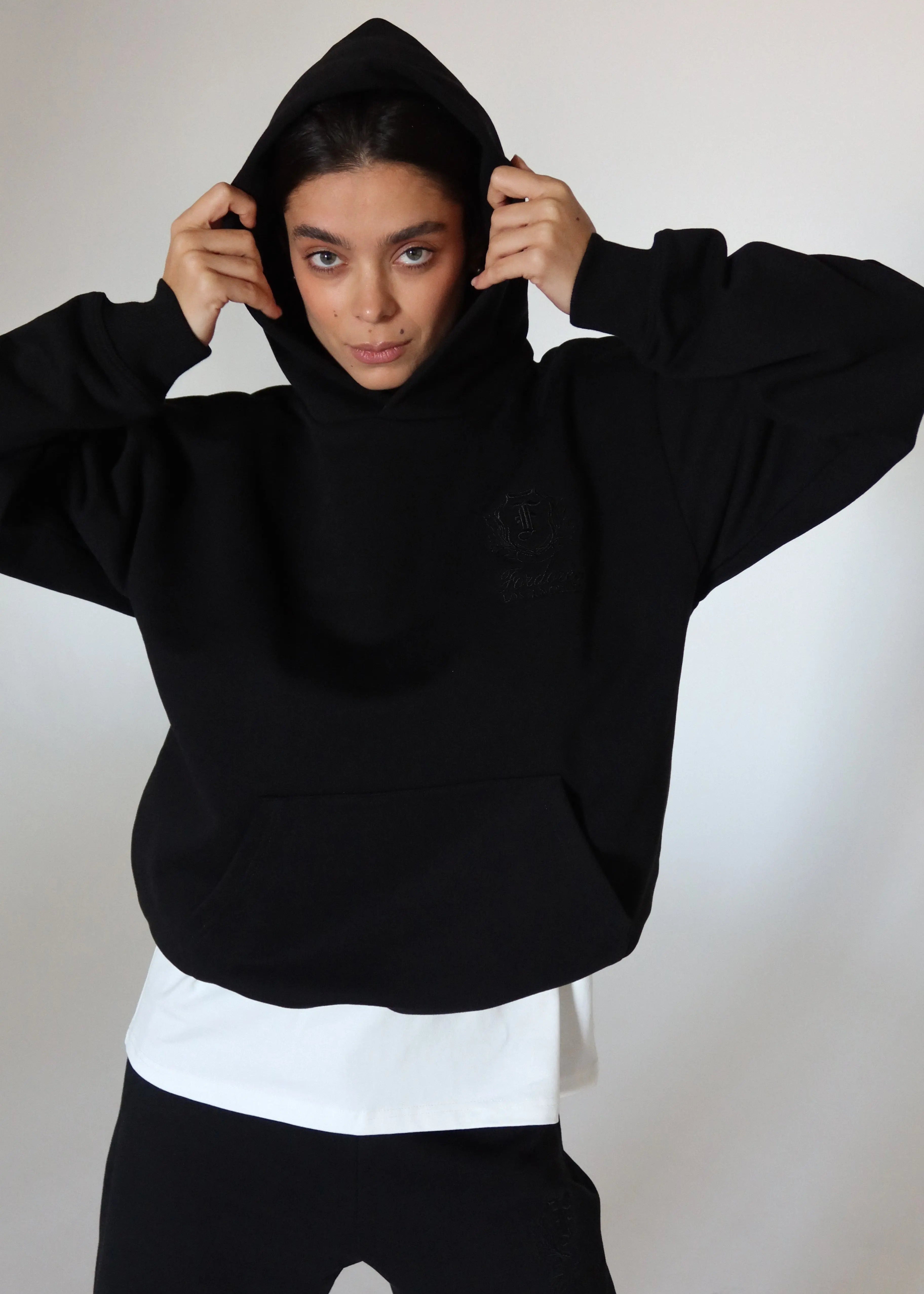 Heritage Crest Black Hoodie