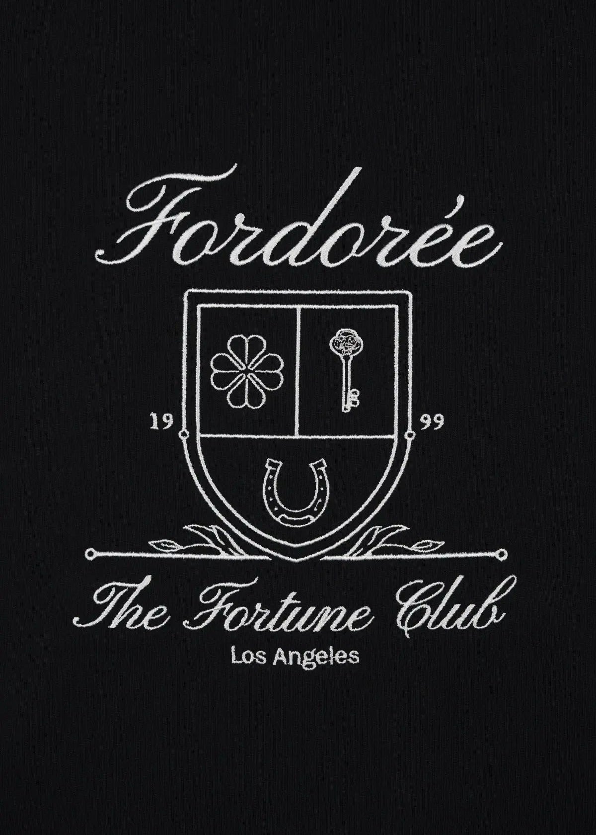 Fordorée Crest Cotton Black Hoodie