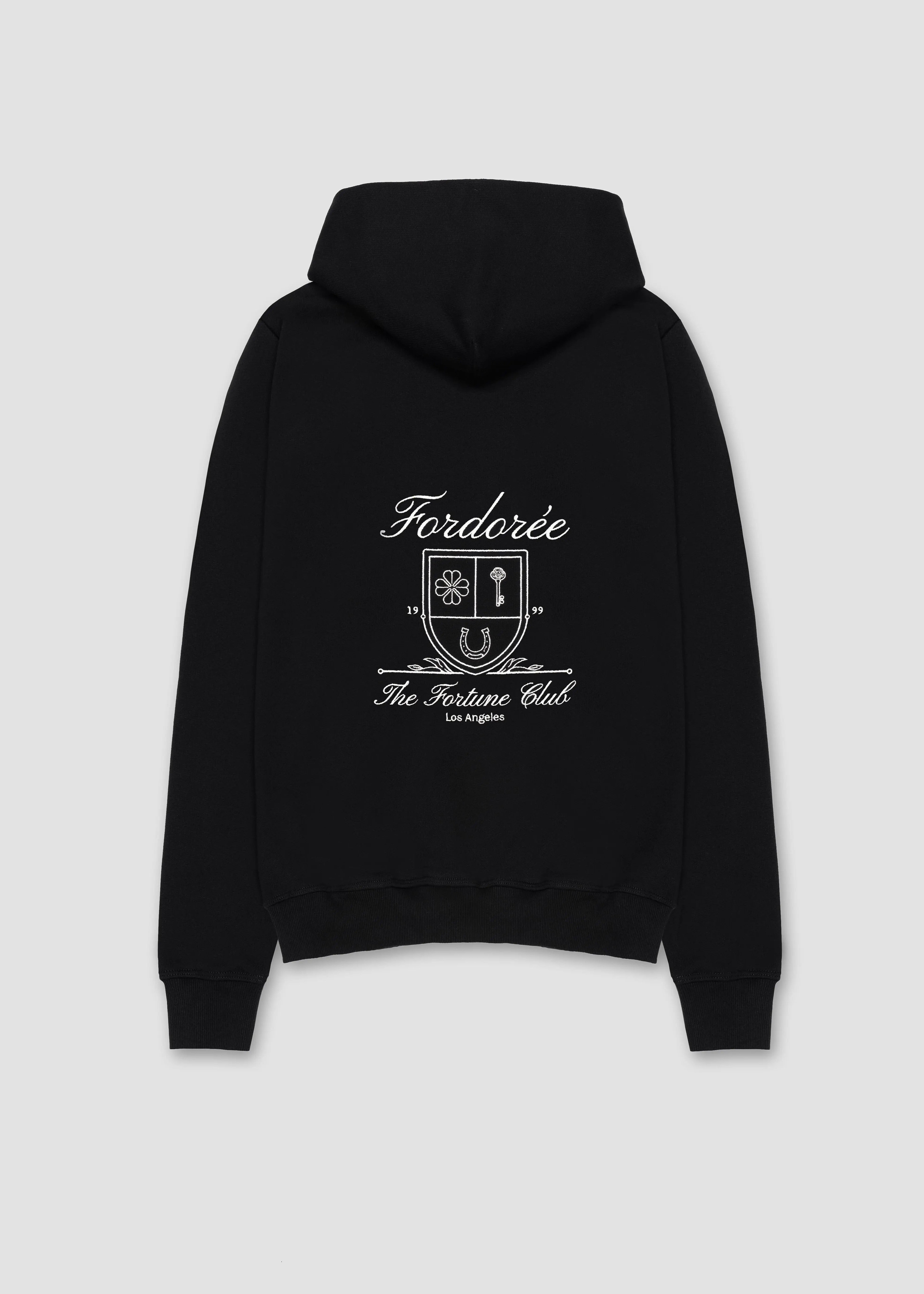Fordorée Crest Cotton Black Hoodie