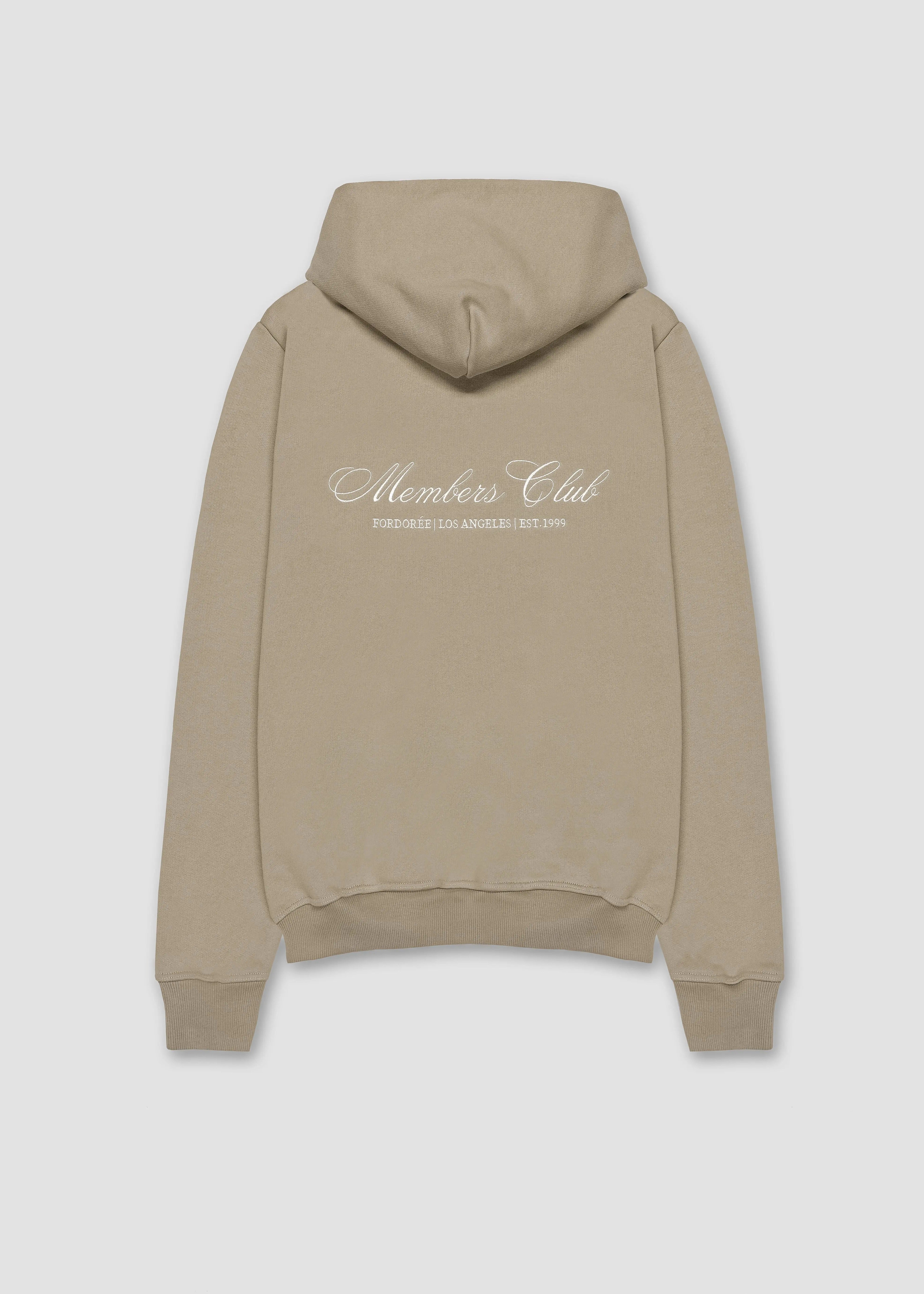 Members Club Cotton Beige Hoodie