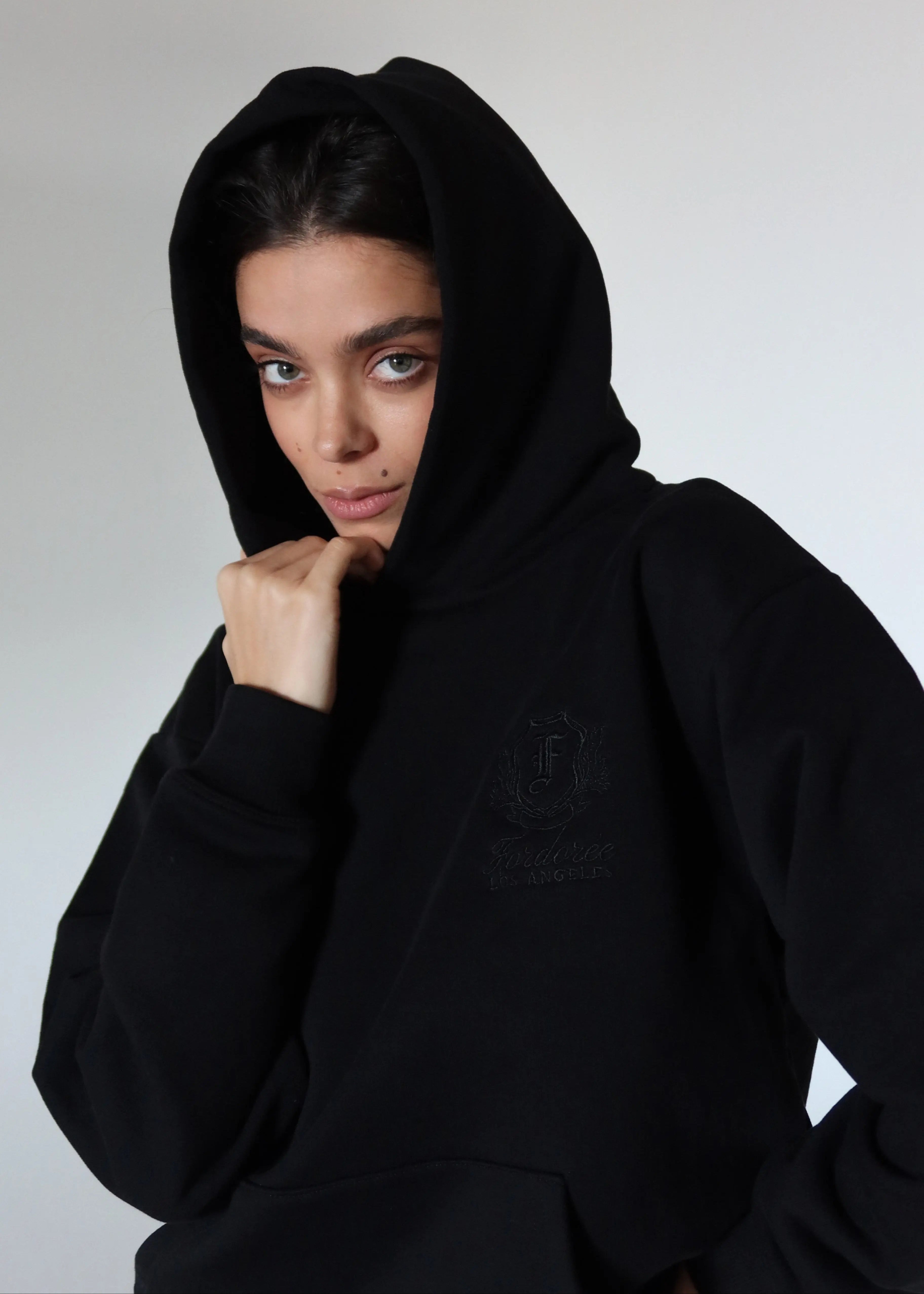 Heritage Crest Black Hoodie