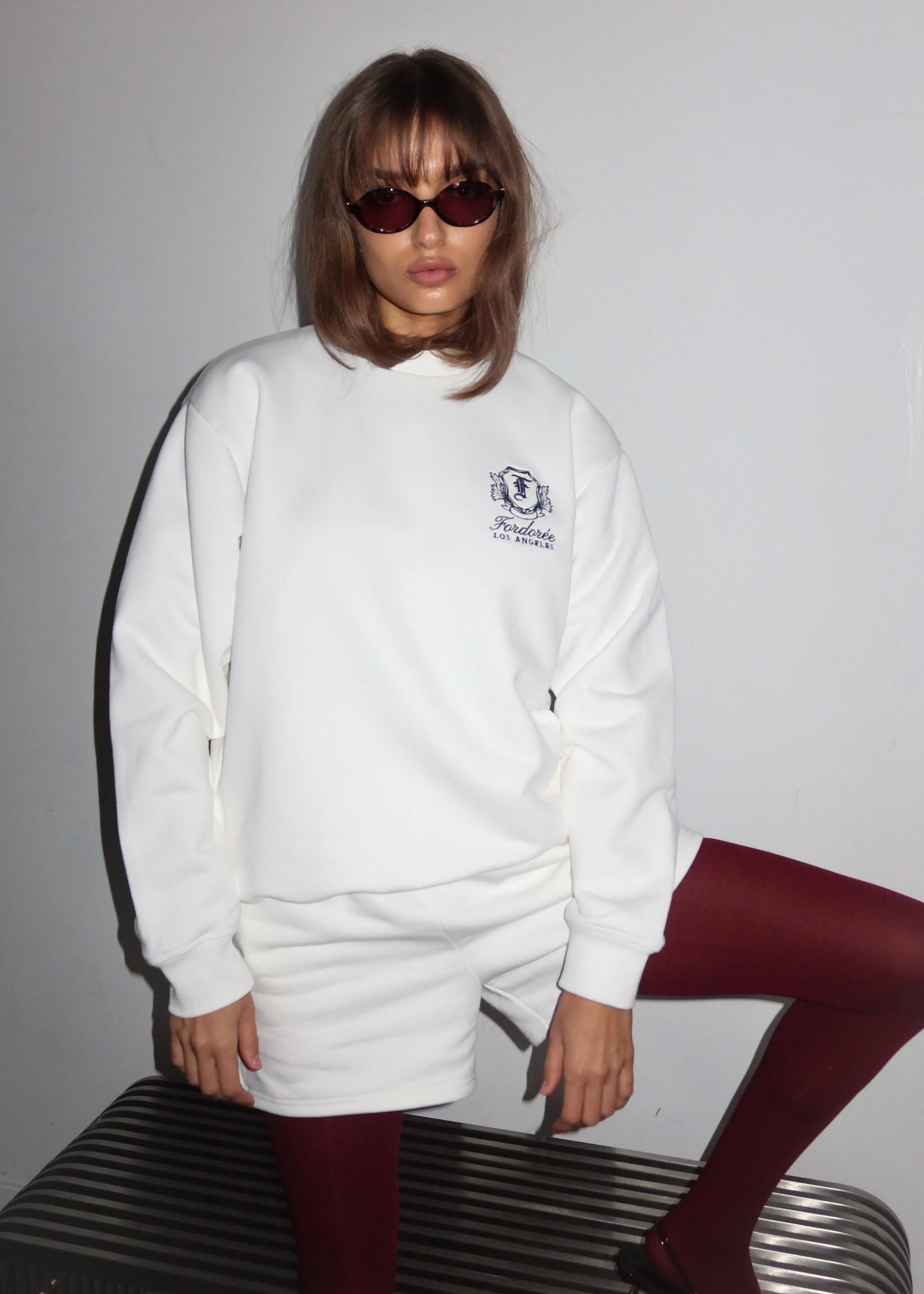 Heritage Crest White Sweater