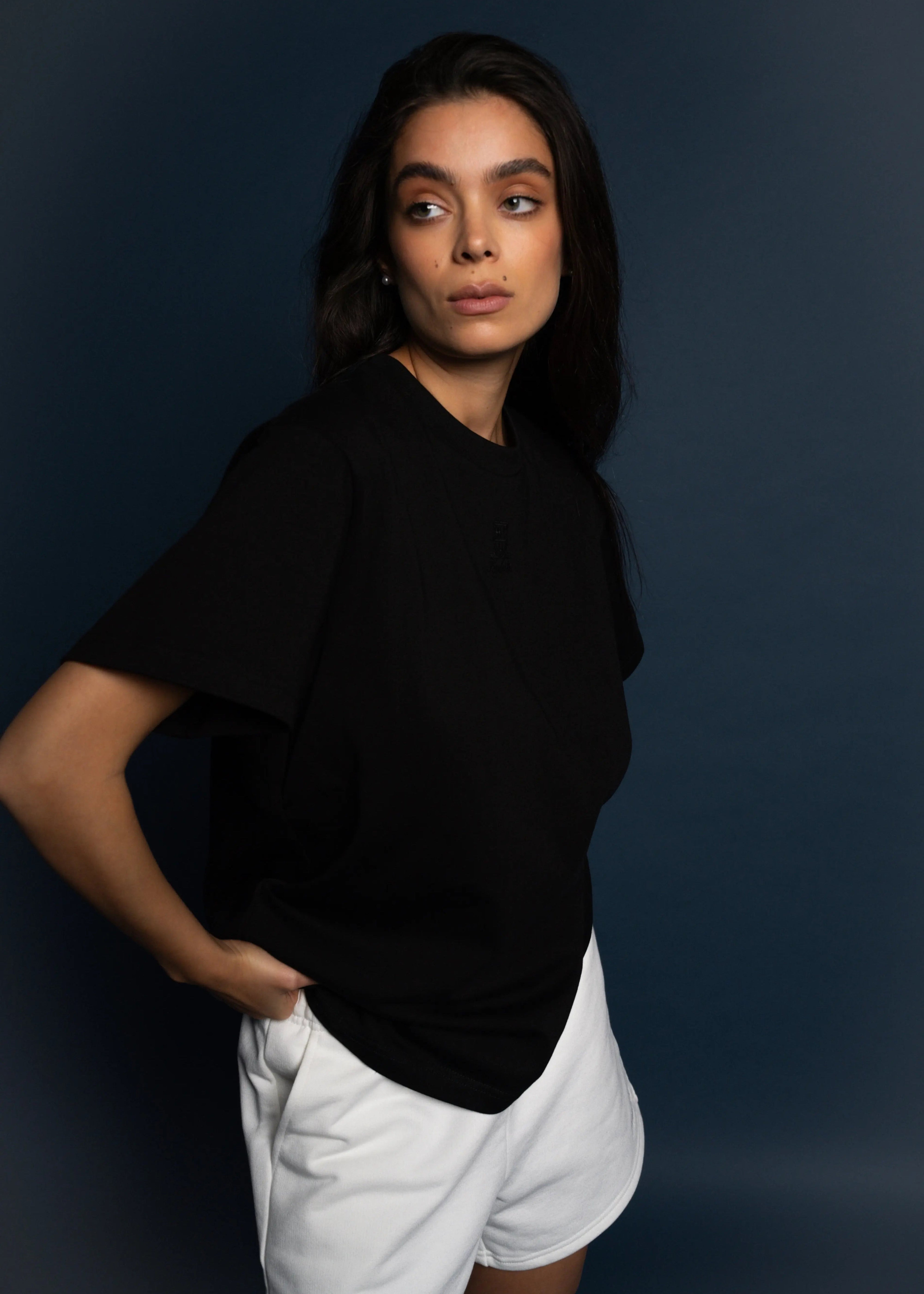 Cotton Logo Black T-Shirt