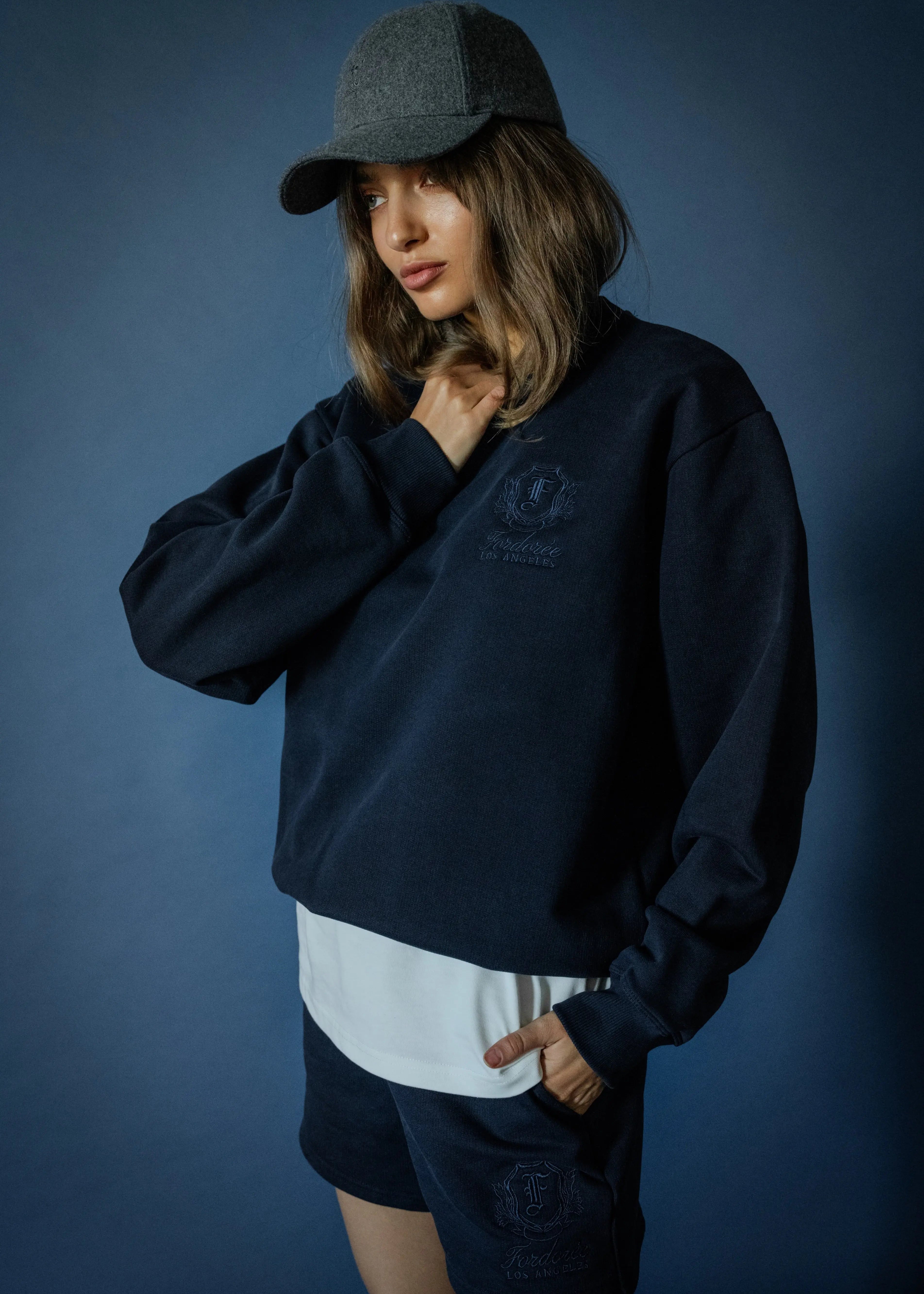 Heritage Crest Royal Navy Sweater