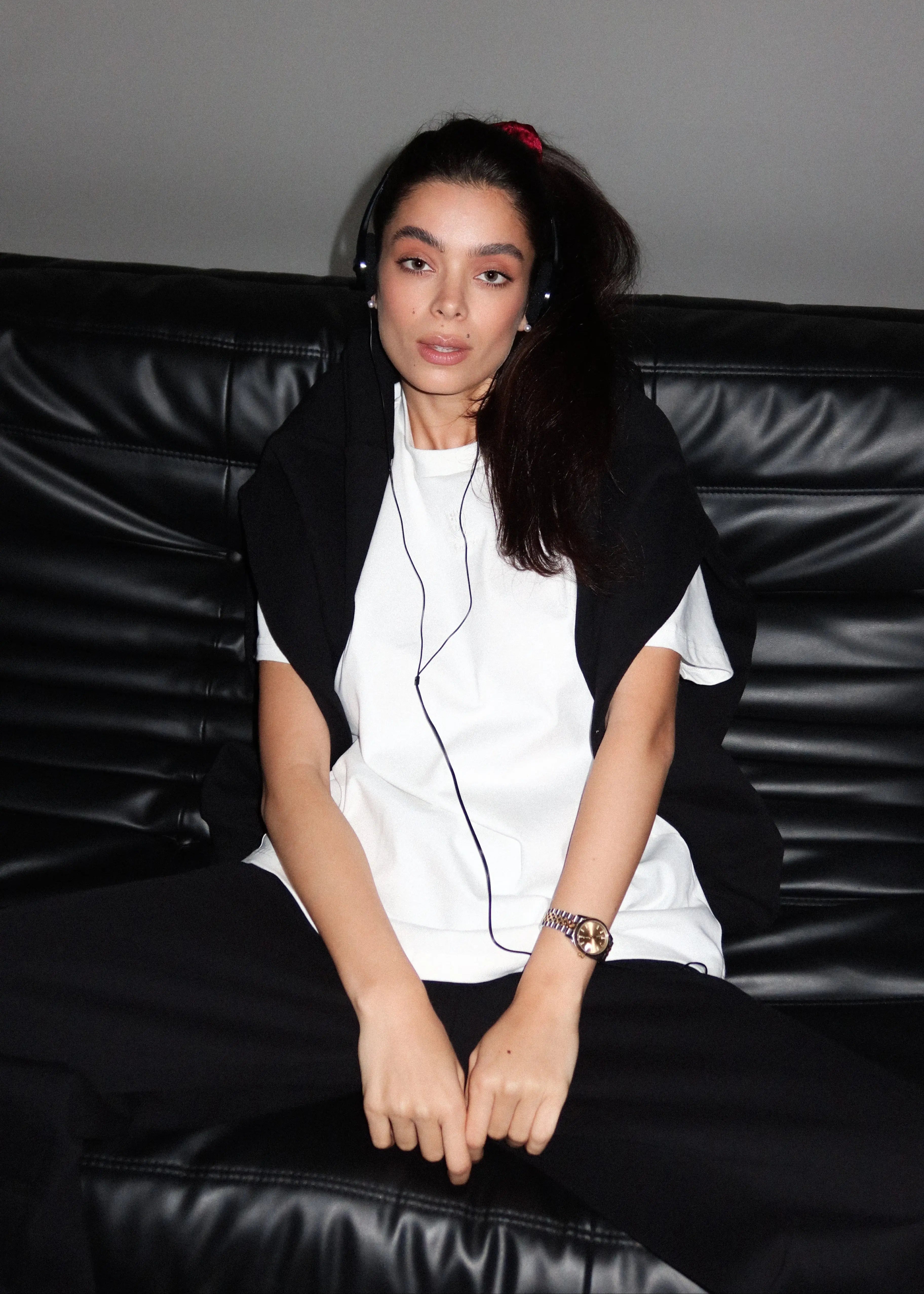 Heritage Crest Black Sweatpants