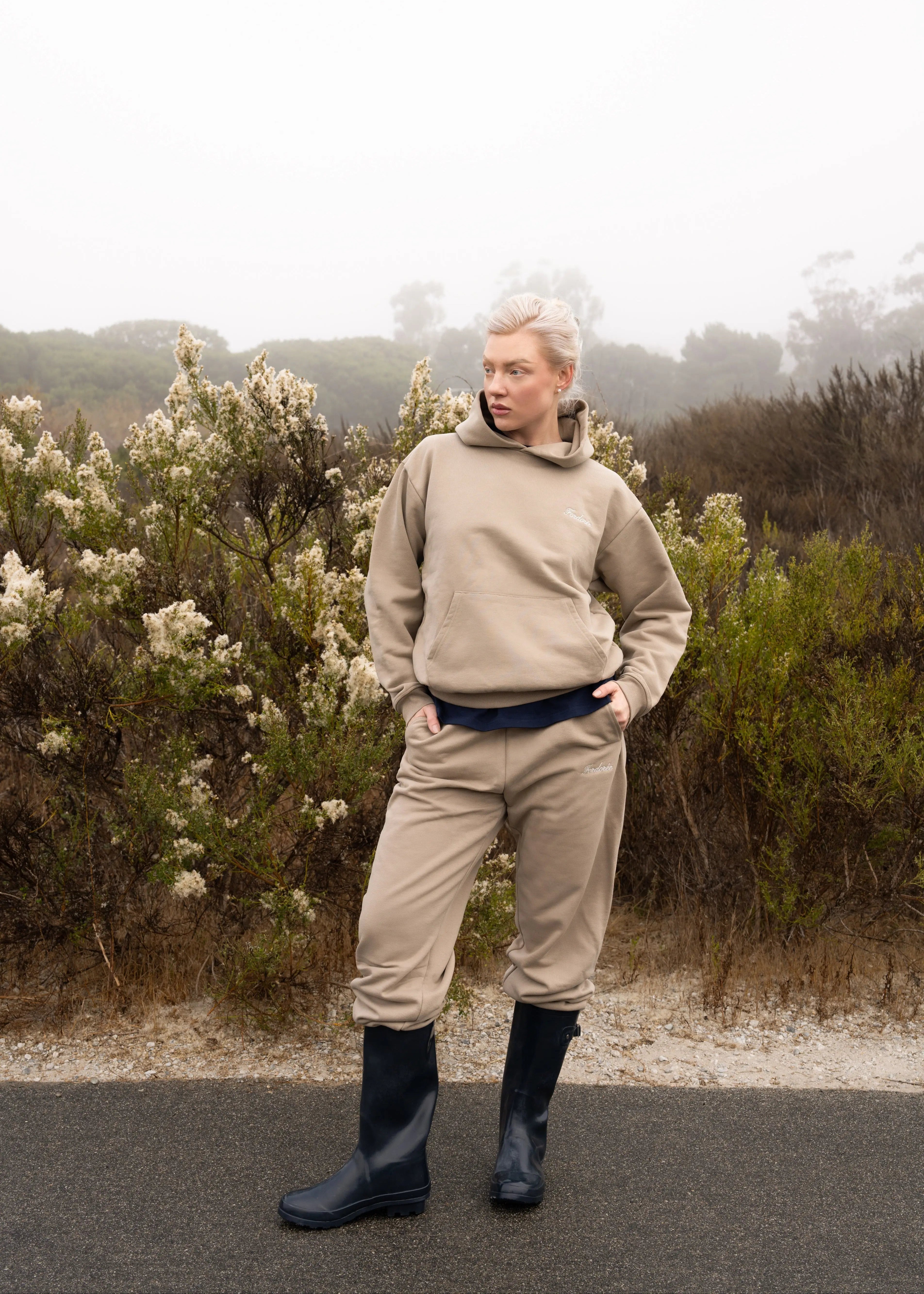 Fordorée Cotton Beige Sweatpants Fordorée