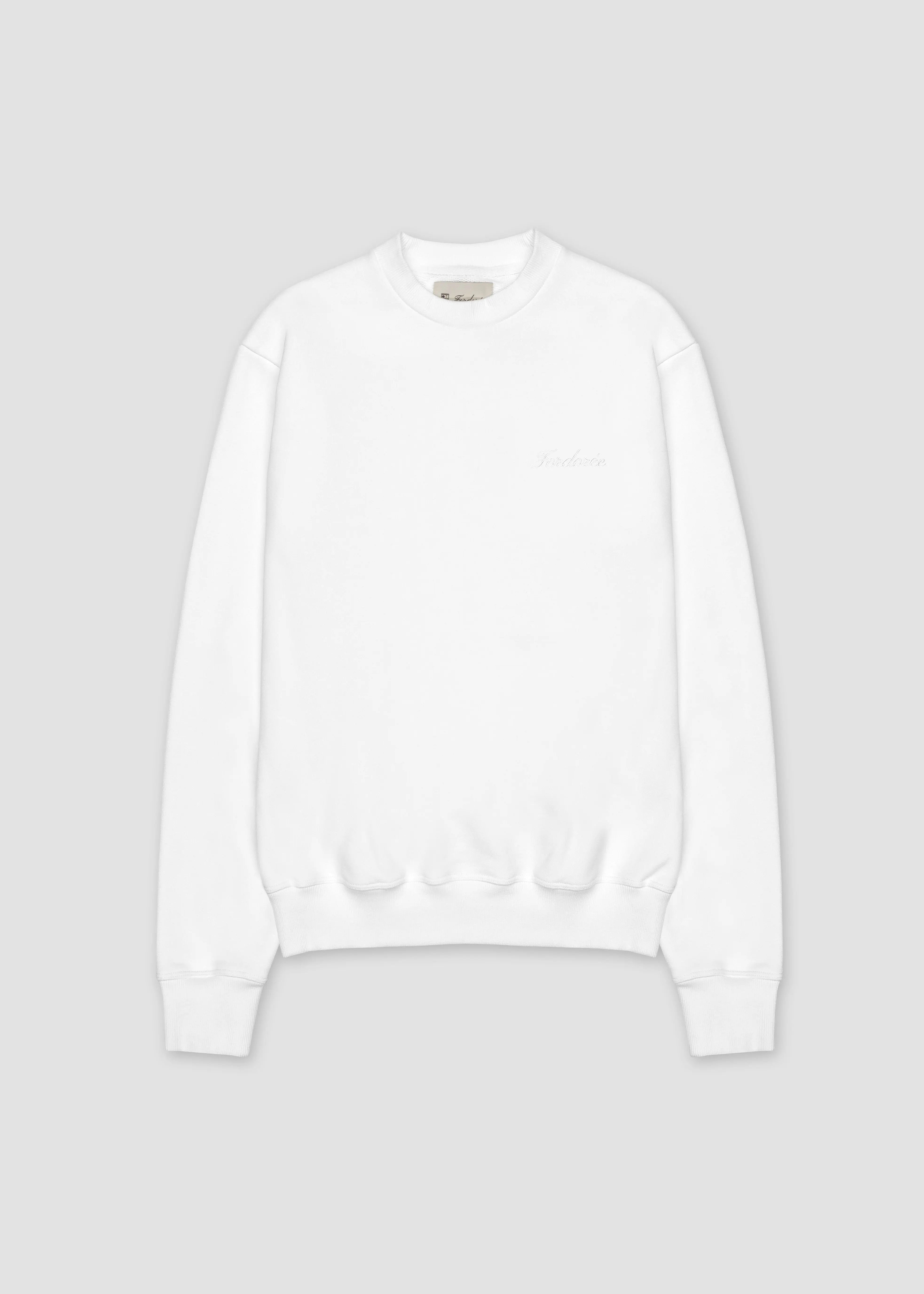 Fordorée Crest Cotton White Sweater Fordorée