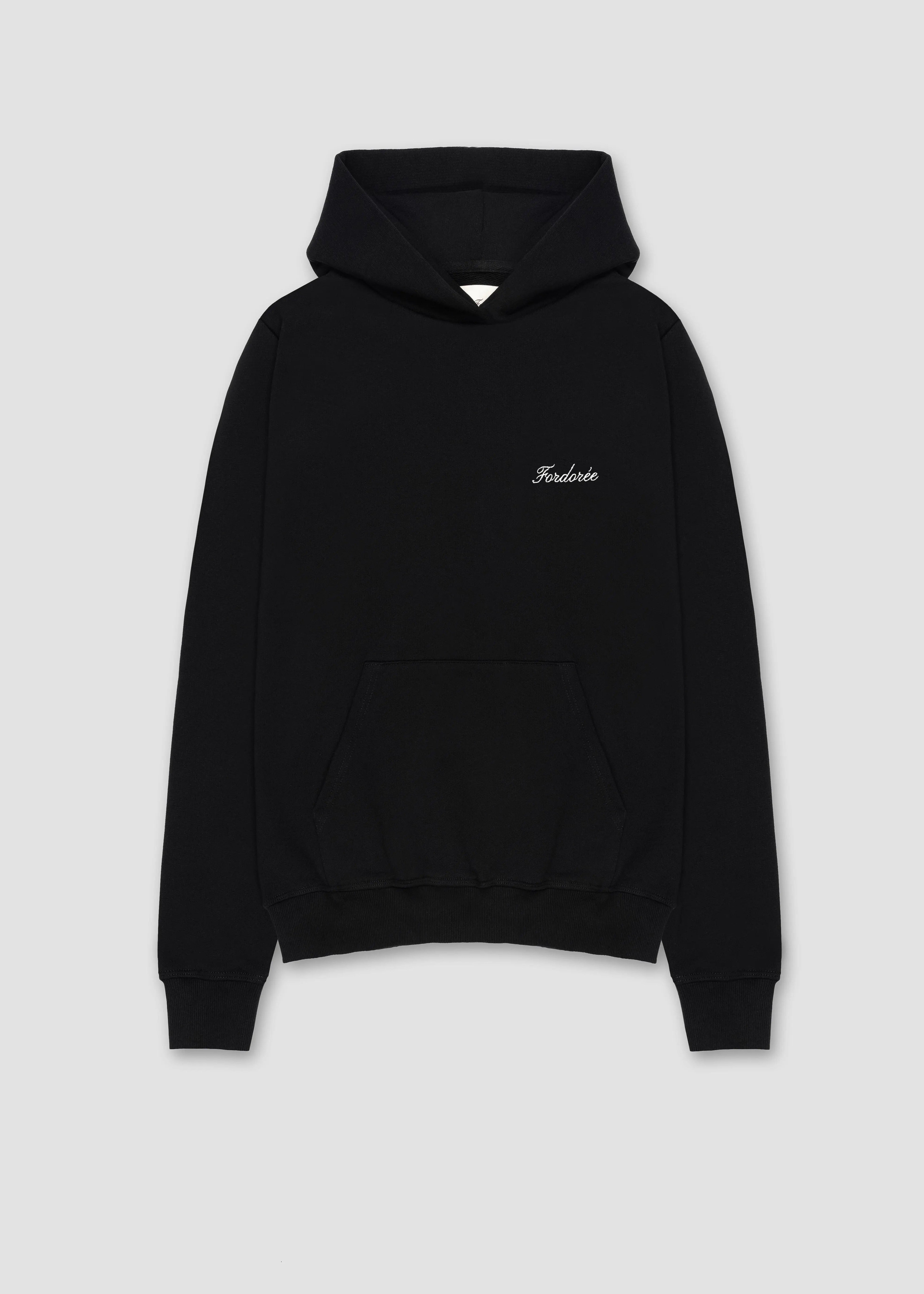 Fordorée Crest Cotton Black Hoodie